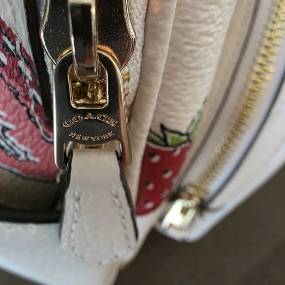 NWT Coach Court Backpack In Signature Canvas Strawberry Print - Picture 3 of 16